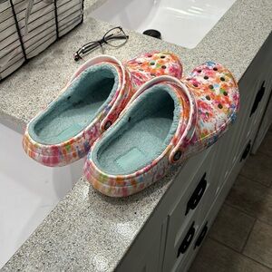 Colorful Fuzzy Crocs